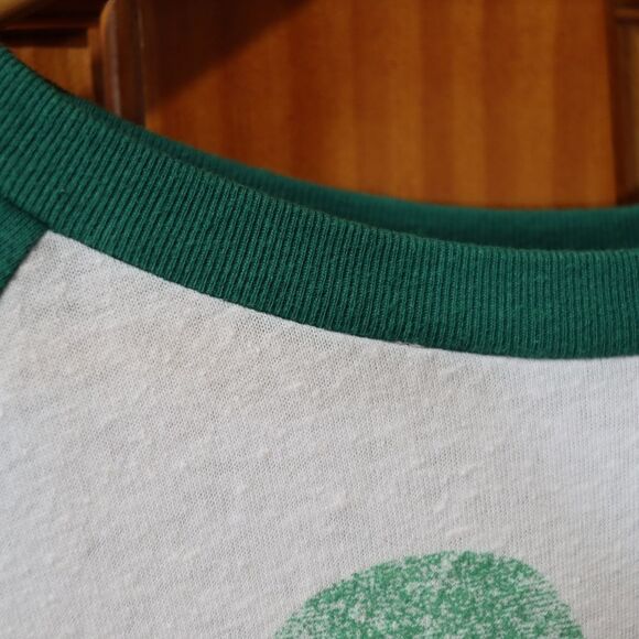 Tipsy Elves St. Patrick's Day Clover Raglan Baseball Tee Shirt Men's Medium - Picture 4 of 8